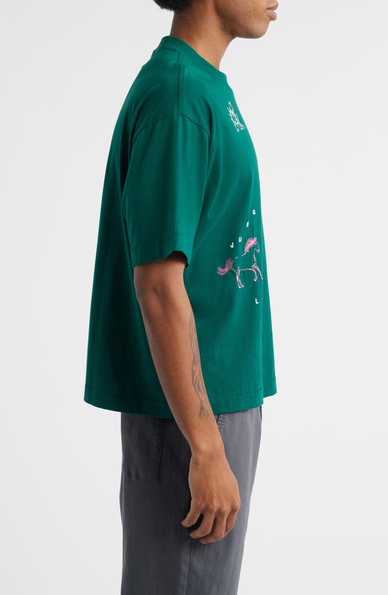 JUNGLES Impulses Embroidered T-Shirt, Alternate, color, Green