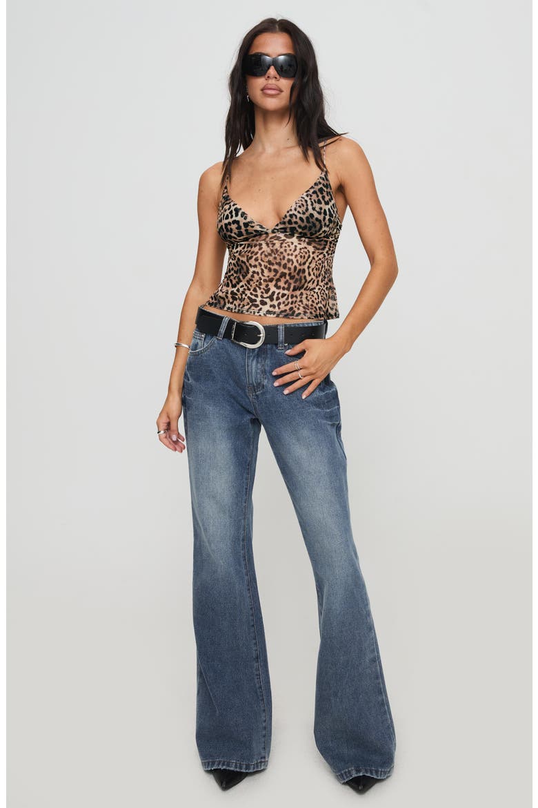 Fast Times Leopard Print Mesh Top, Alternate, color, LEOPARD