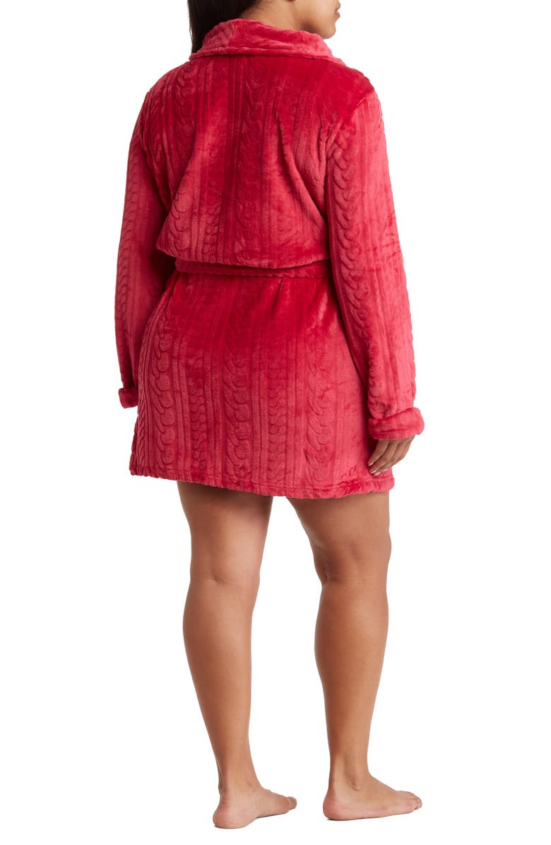 Honeydew Do Not Disturb Plush Robe, Alternate, color, Garnet