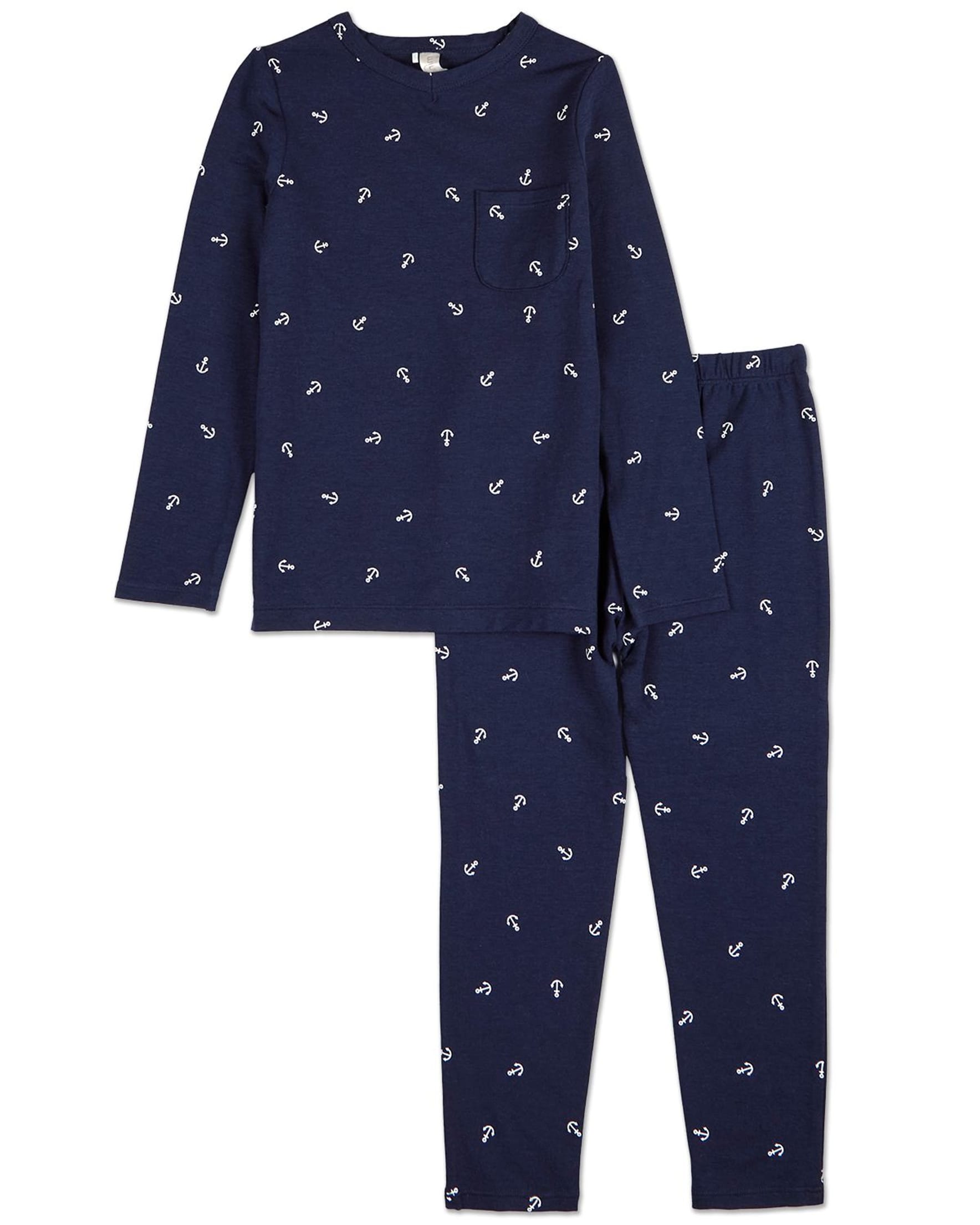 Minimoi Babies'  2 Piece Seas The Day Pull-on Pajama Set In Blue