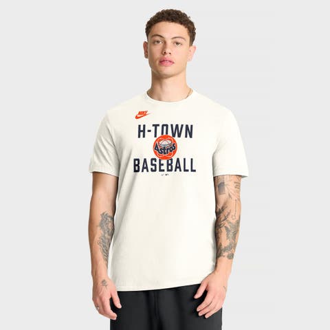 Men's Nike Cream Houston Astros Cooperstown Collection ‘70s-Inspired T-Shirt