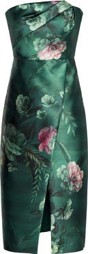 Kay Unger Adeline Strapless Midi Dress