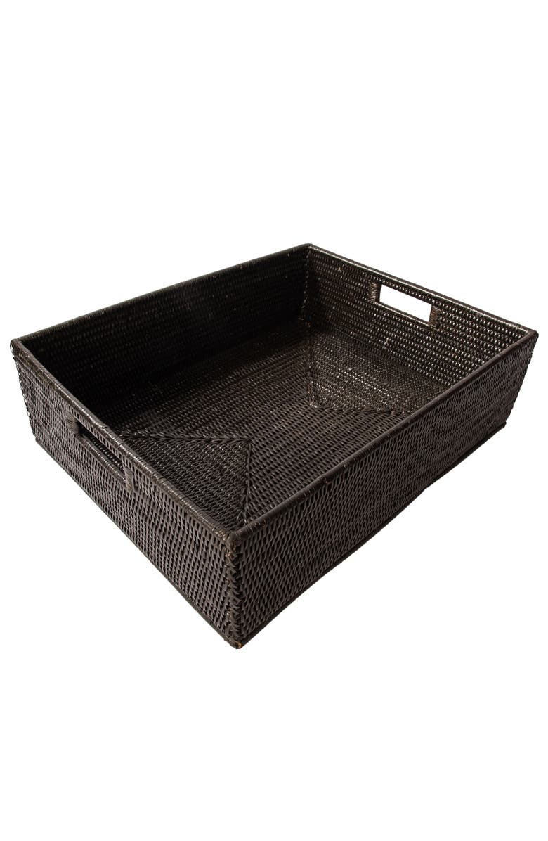 Artifacts Trading Company<sup>™</sup> Artifacts Rattan Rectangular Storage Basket, Main, color, Tudor Black