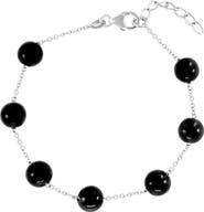 EFFY Sterling Silver Onyx Chain Bracelet