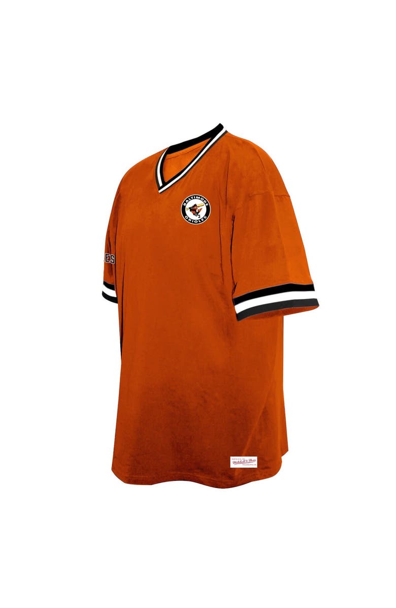 Mitchell & Ness Men's Mitchell & Ness Orange Baltimore Orioles Big & Tall V-Neck T-Shirt, Main, color, 