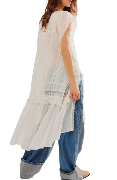 Free People Tied To You Maxi Tunic In Optic White