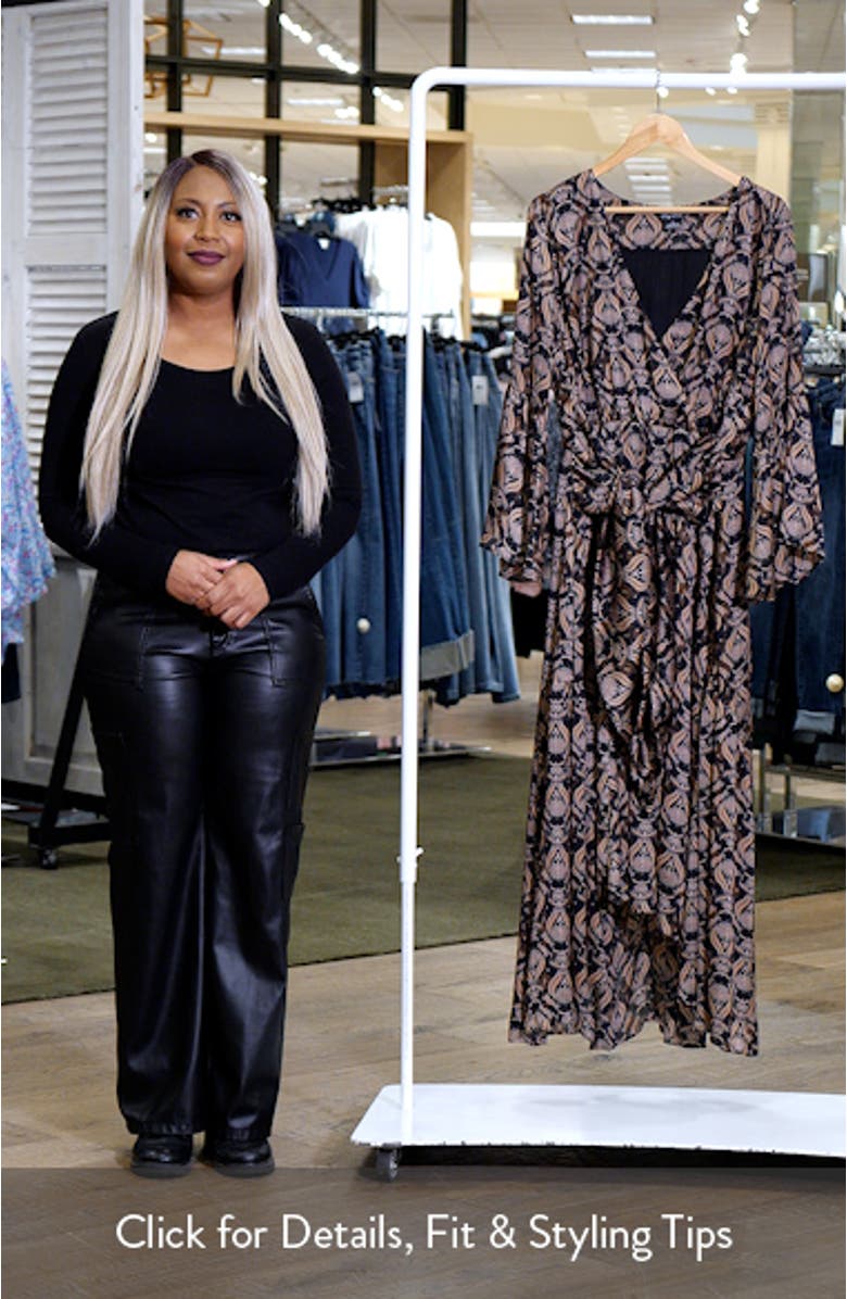 Tie Front Long Sleeve High/Low Maxi Dress, sales video thumbnail