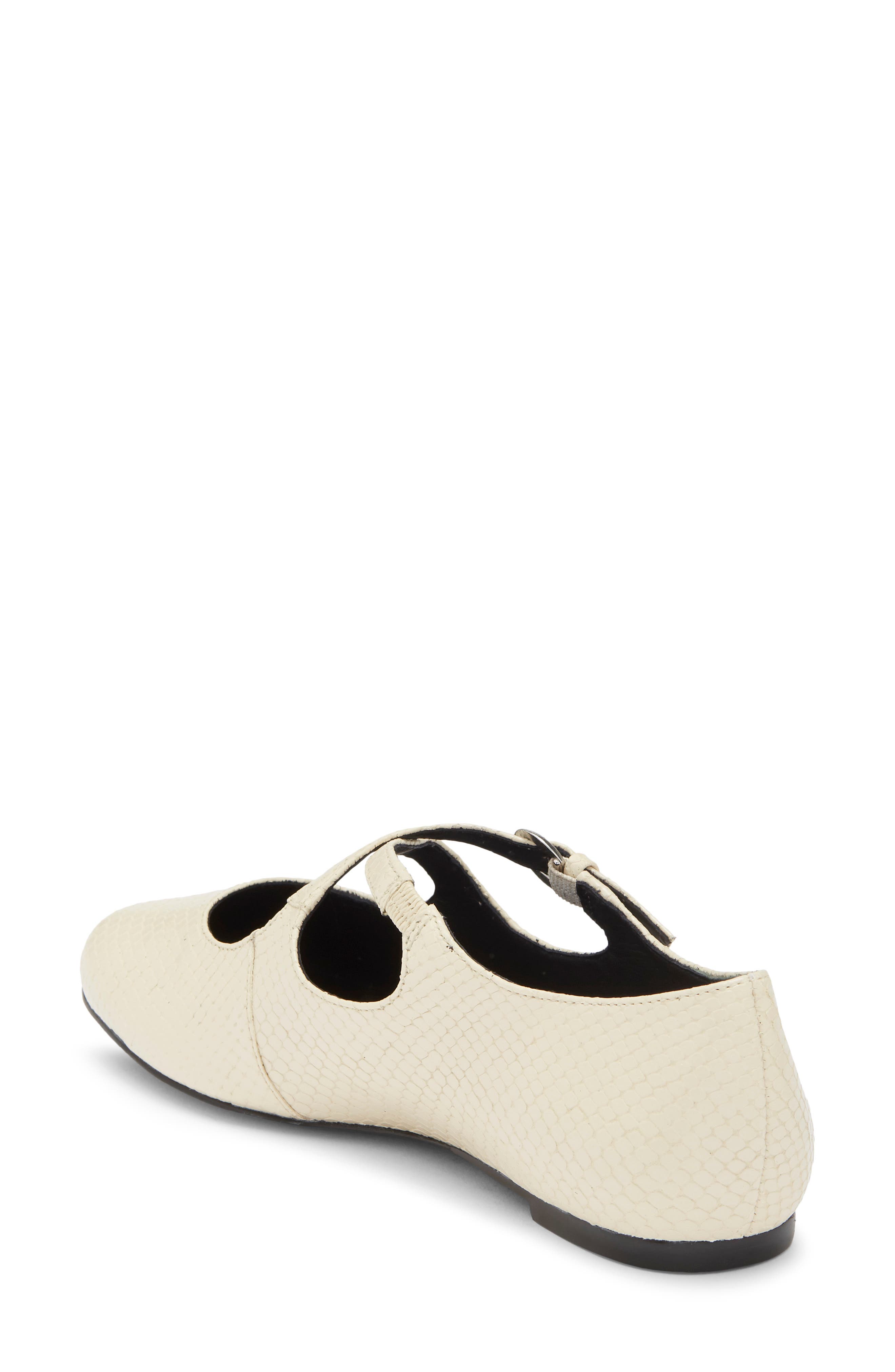 Salome Studded Leather Mary Jane Ballet Flat, Alternate, color, ALMOND WATERSNAKE
