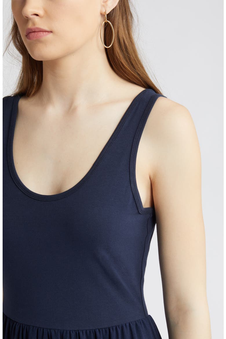 Mixed Media Tank Maxi Sundress, Alternate, color, NAVY BLAZER