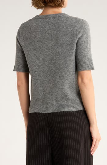 Short Sleeve Button-Up Cardigan