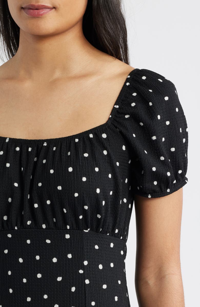 Loveappella Ruched Midi Dress, Alternate, color, Black