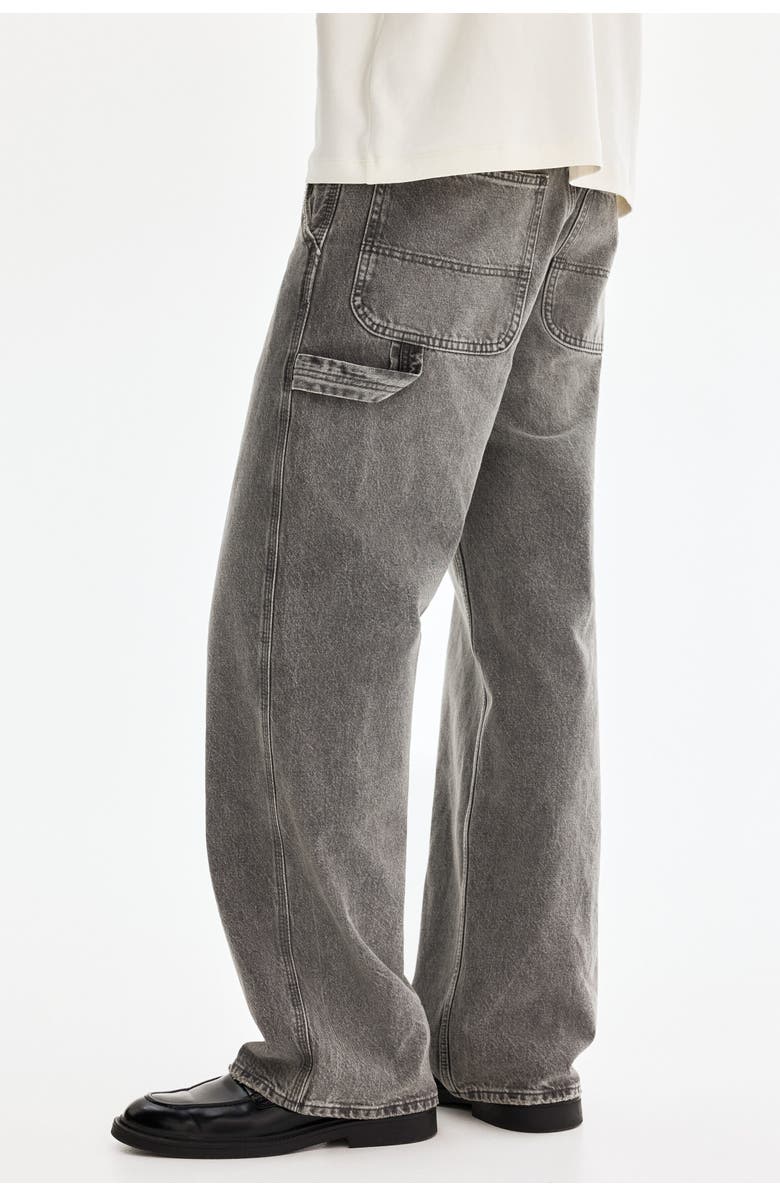 H&M Loose Carpenter Jeans, Alternate, color, Gray