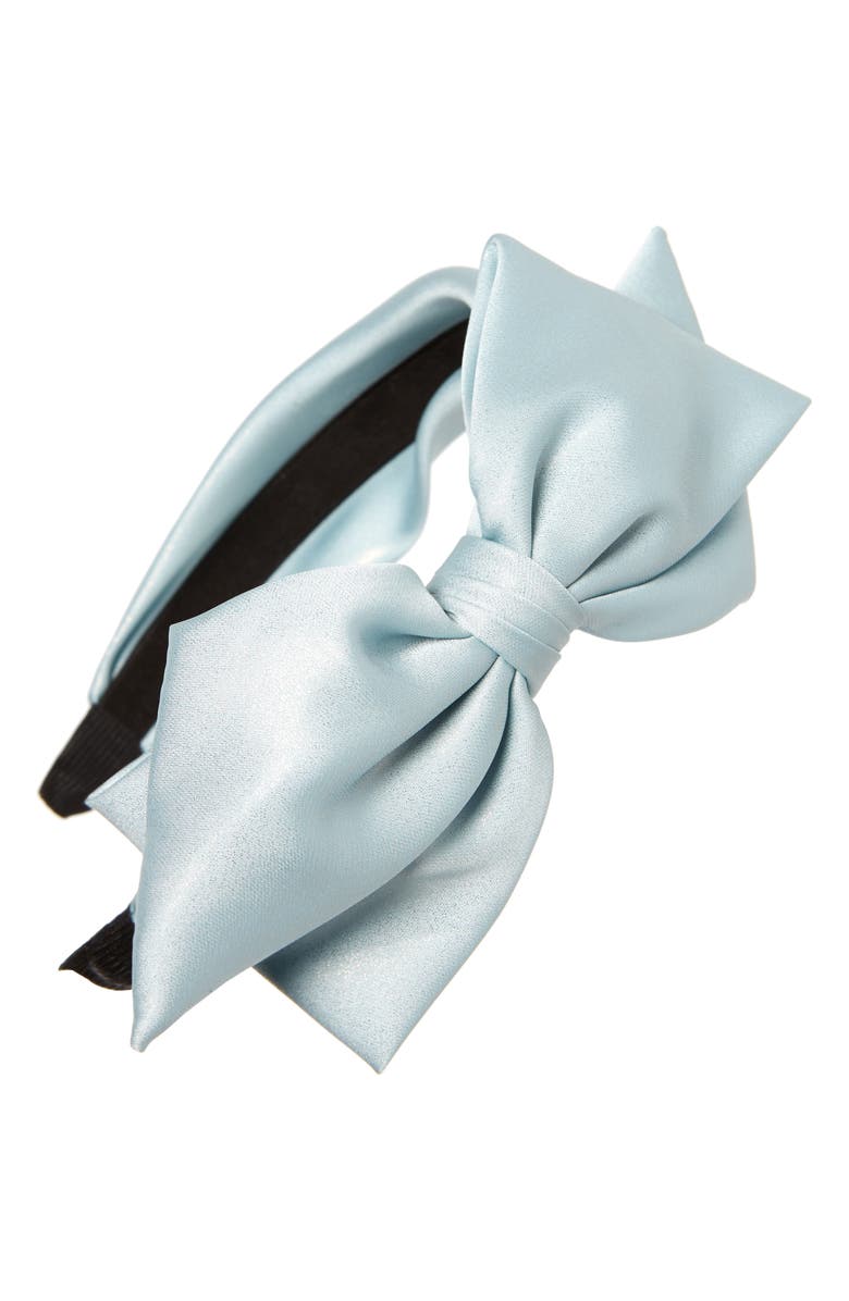 Cara Shiny Sparkle Bow Headband, Main, color, 