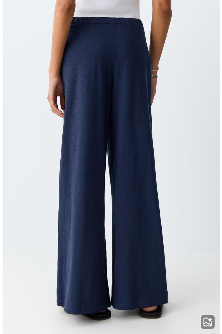 Kids' Straight Leg Cotton Jersey Trousers, Alternate, color, NAVY