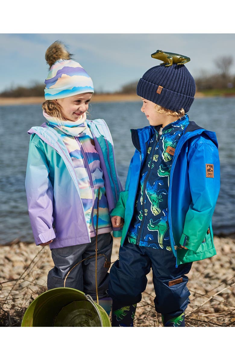 Deux par Deux Little Boy's 3-In-1 Mid-Season Outerwear Set Royal Blue And Green Gradient, Alternate, color, 