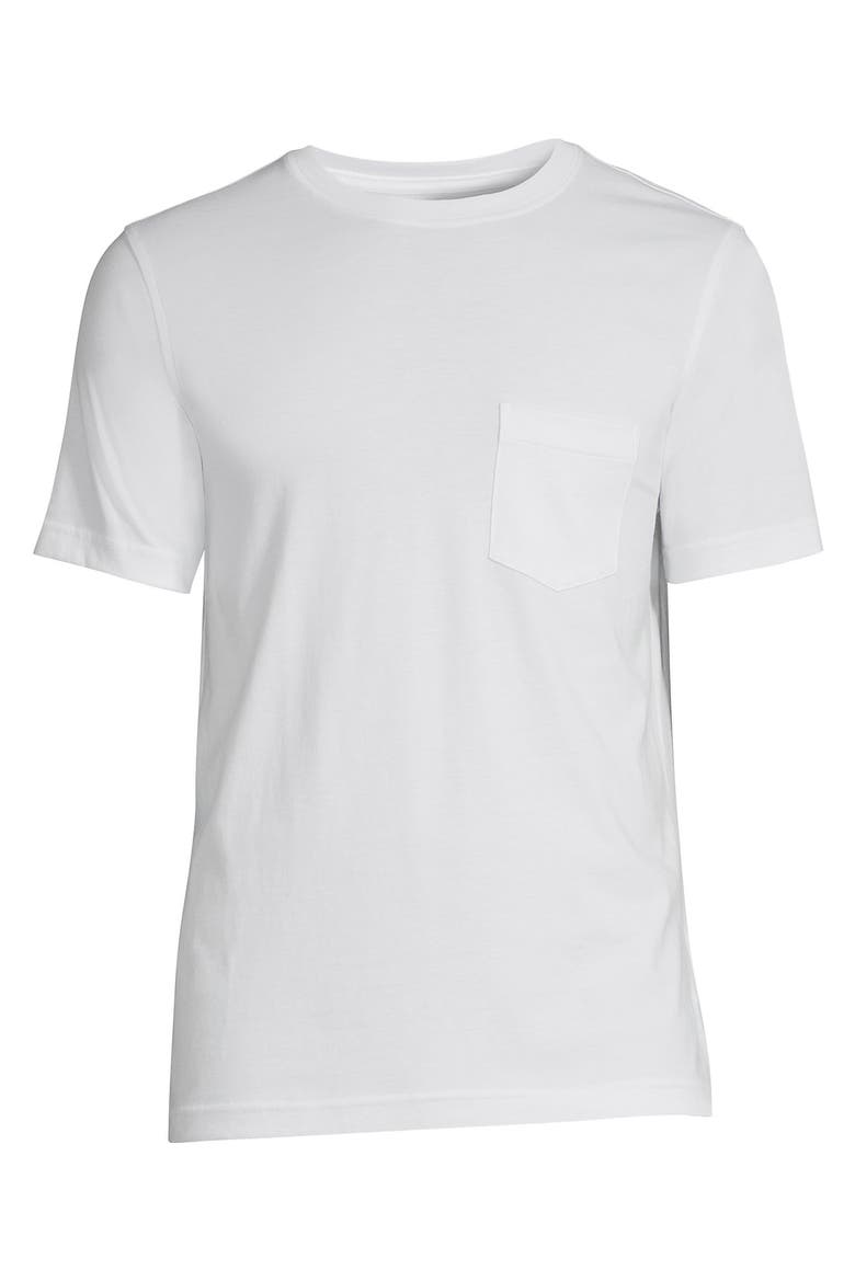 Short Sleeve Cotton Supima Tee With Pocket, Alternate, color, White