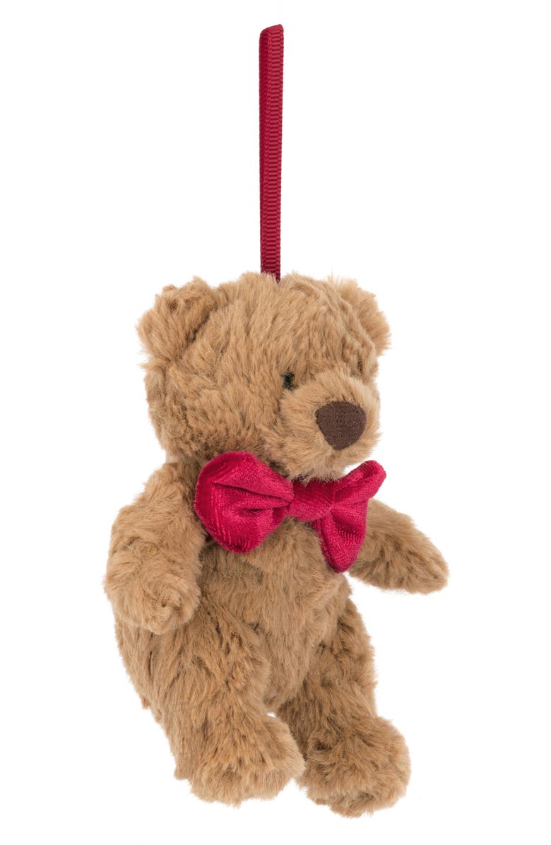 Jellycat Bartholomew Bear Ornament, Alternate, color, Brown