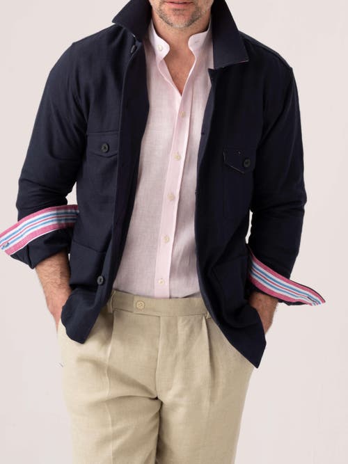 Koy Clothing Cotton Shirt Jacket in Navy  product