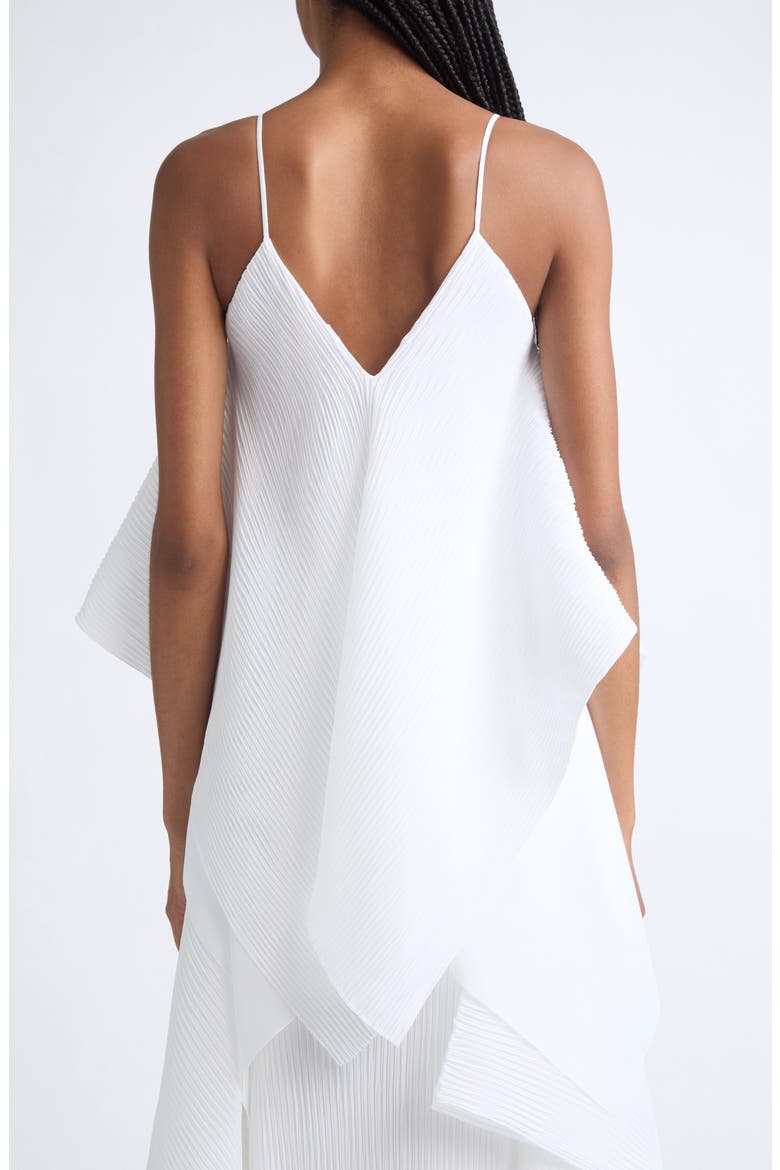 Pleated Handkerchief Hem Camisole, Alternate, color, WHITE