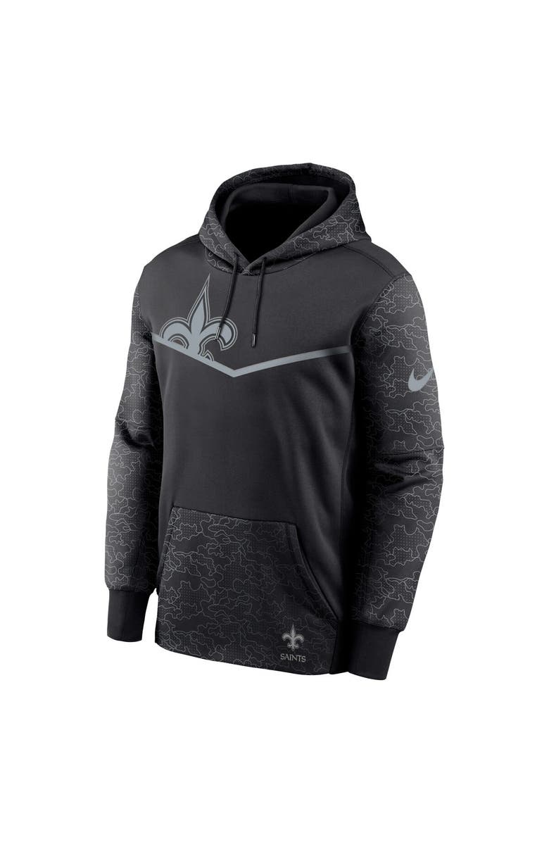 Nike Men's Nike Black New Orleans Saints RFLCTV Chevron Pullover Hoodie, Alternate, color, Black