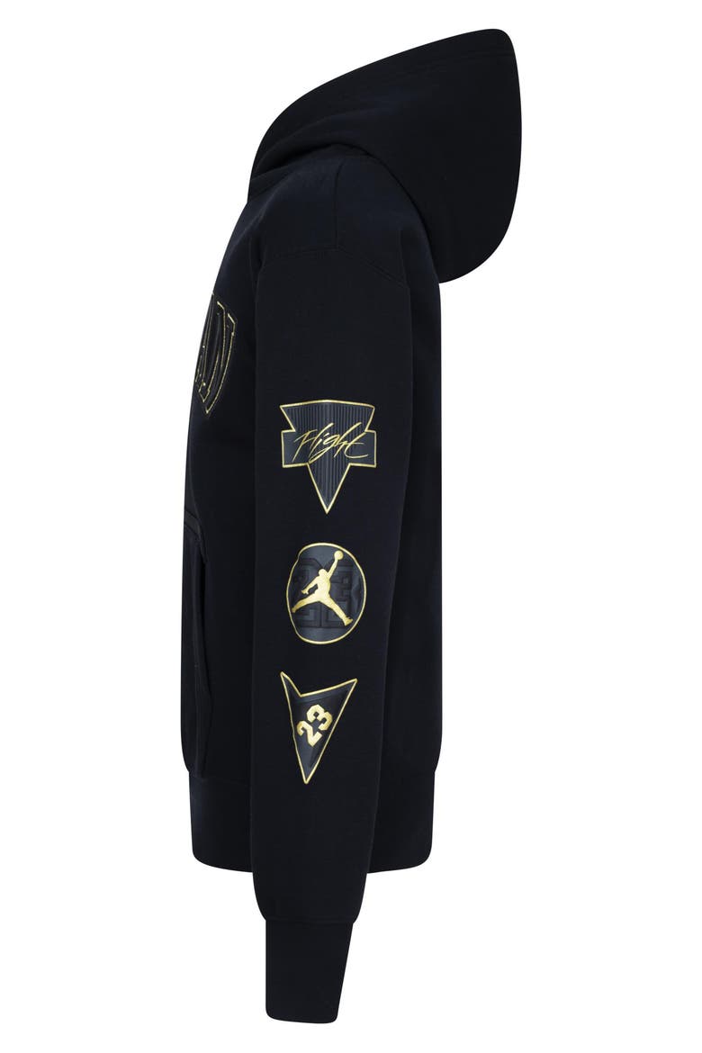 Kids' See Me Shine Hoodie, Alternate, color, BLACK