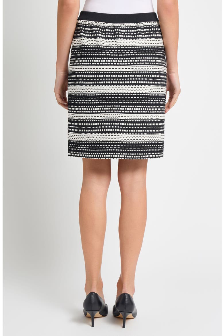 Stripe Knit Skirt, Alternate, color, BLACK/ IVORY