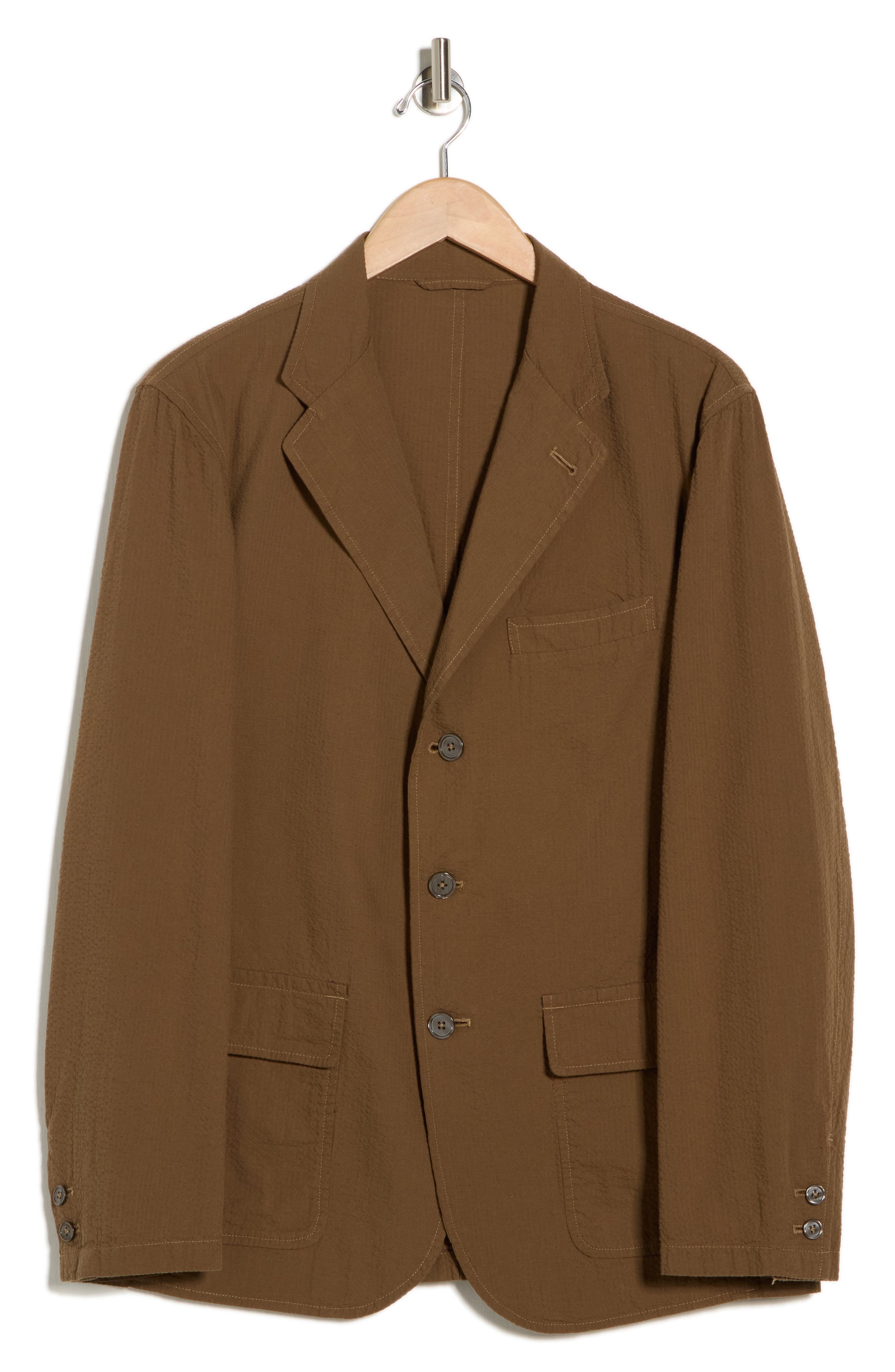 BUCK MASON Cotton Seersucker Blazer