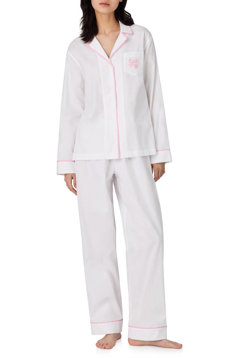 Lauren Ralph Lauren Long Sleeve Cotton Pajamas, Main, color, 