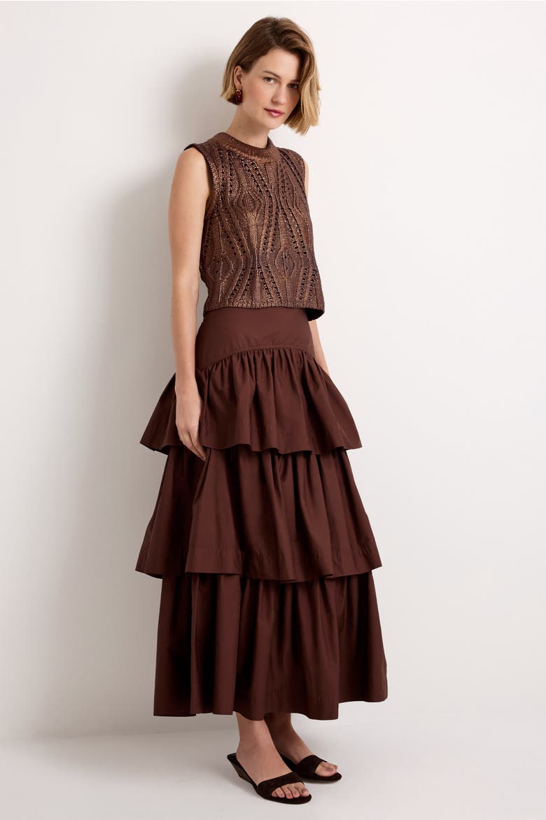 Baylor Skirt, Alternate, color, Chocolate