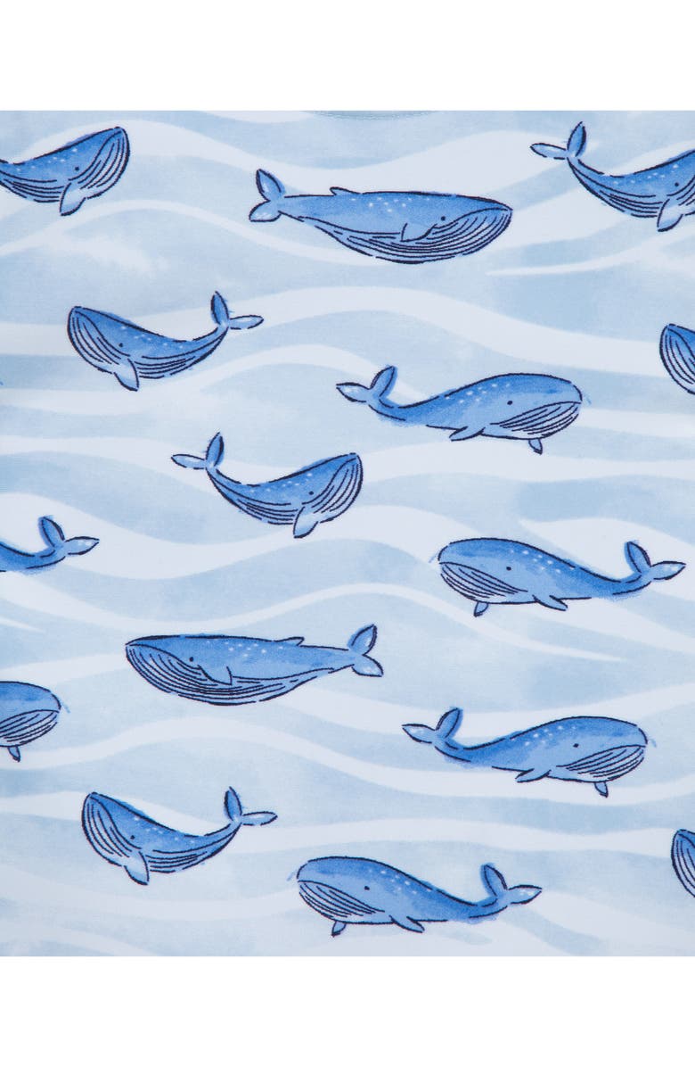 Little Me Whale Long Sleeve Two-Piece Rashguard Swimsuit, Alternate, color, Blue