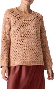 Eileen Fisher Open Stitch Alpaca Crewneck Sweater