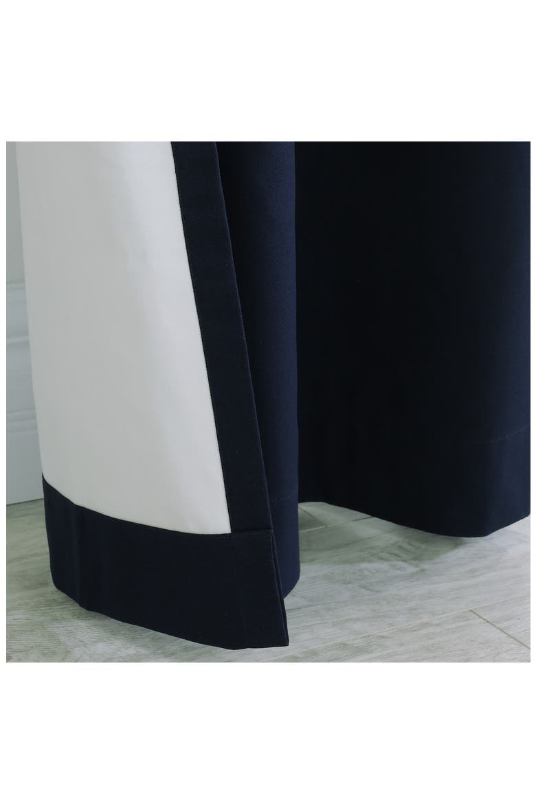 Indoor Cotton Panel Curtain, Alternate, color, NAVY