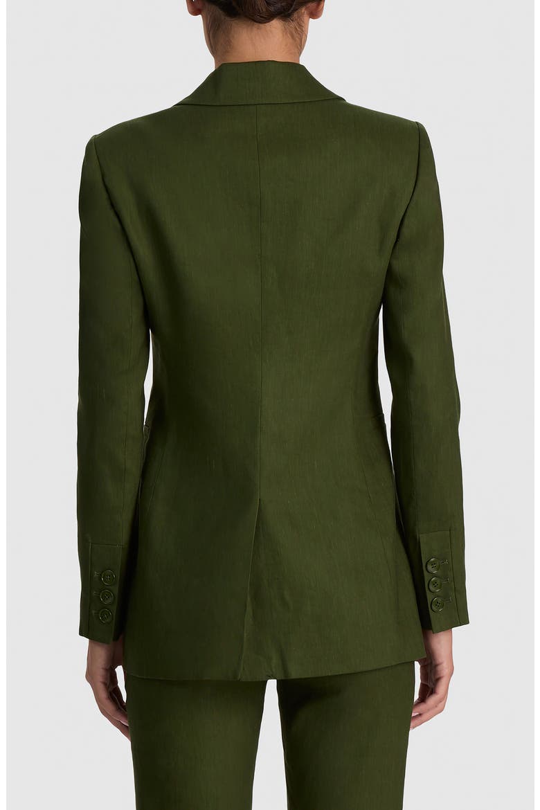 Breann Long Fitted Blazer, Alternate, color, DARK FERN