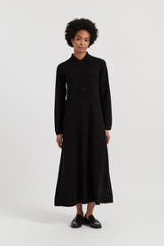 Chinti & Parker Wool-Cashmere A-Line Polo Dress
