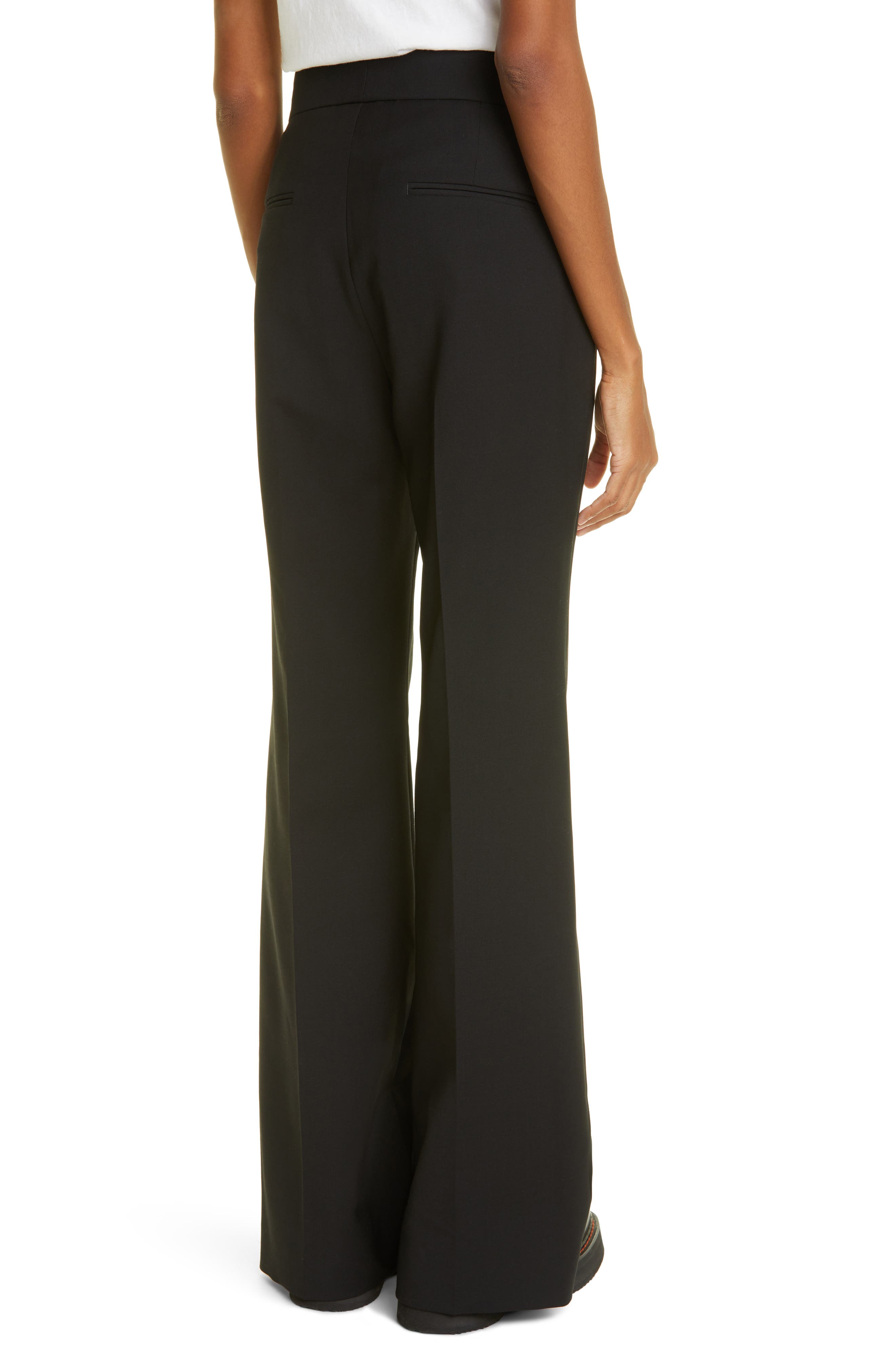 High Waist Flare Leg Wool Pants - image 2