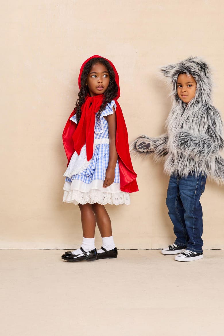Red Riding Hood Cape for Girls, Alternate, color, Red
