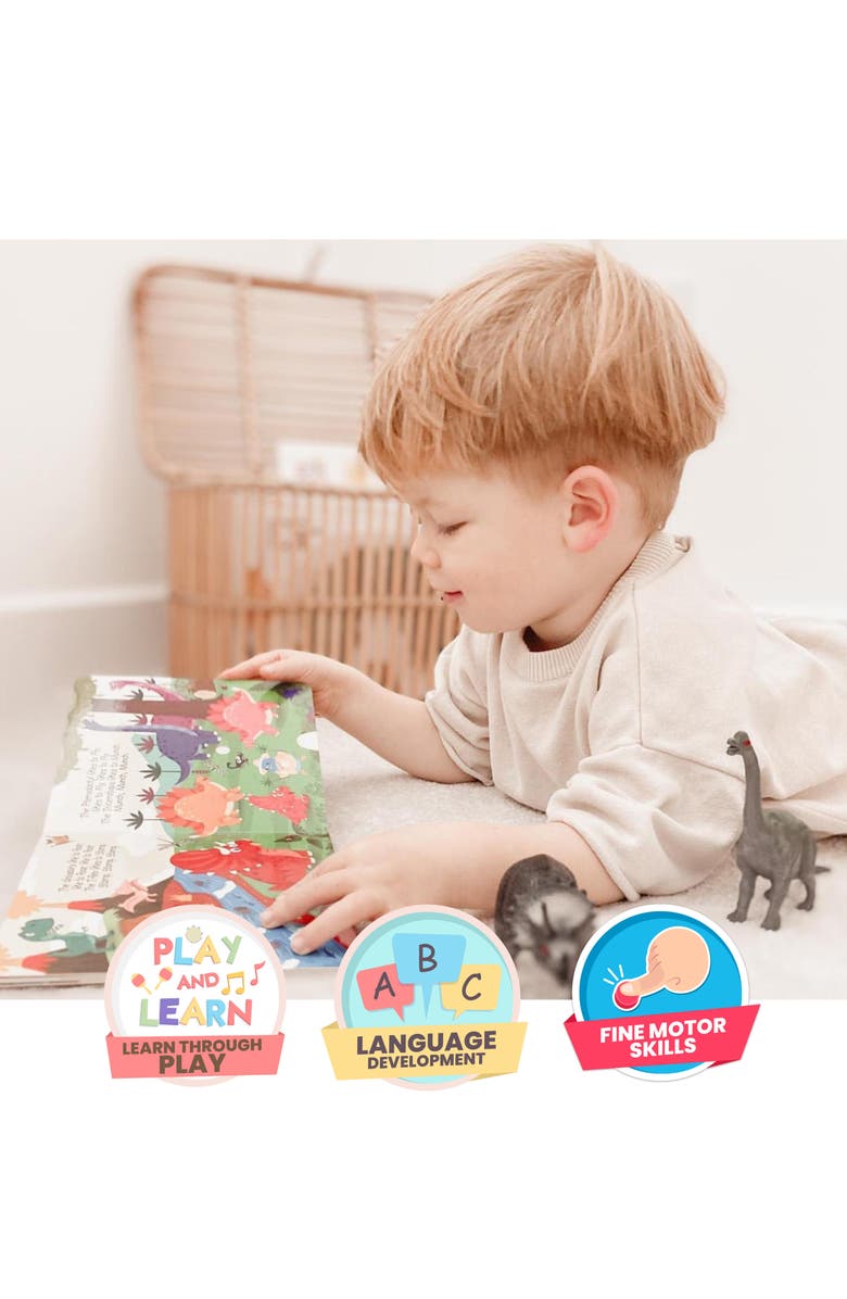 Ditty Bird Kids' Interactive Dinosaur Sound Book, Alternate, color, Beige/ Green