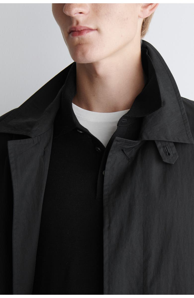 COS Slim Merino Wool Polo Shirt, Alternate, color, Black