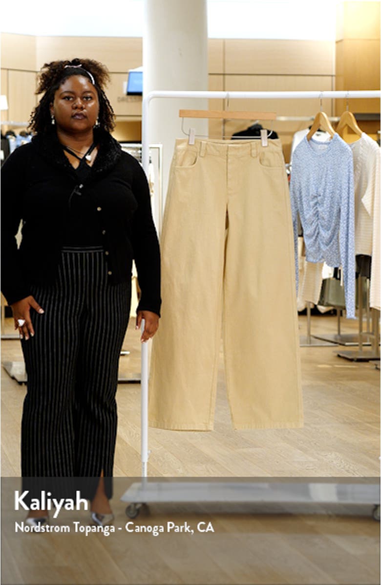Washed Cotton Twill Wide Leg Pants, sales video thumbnail