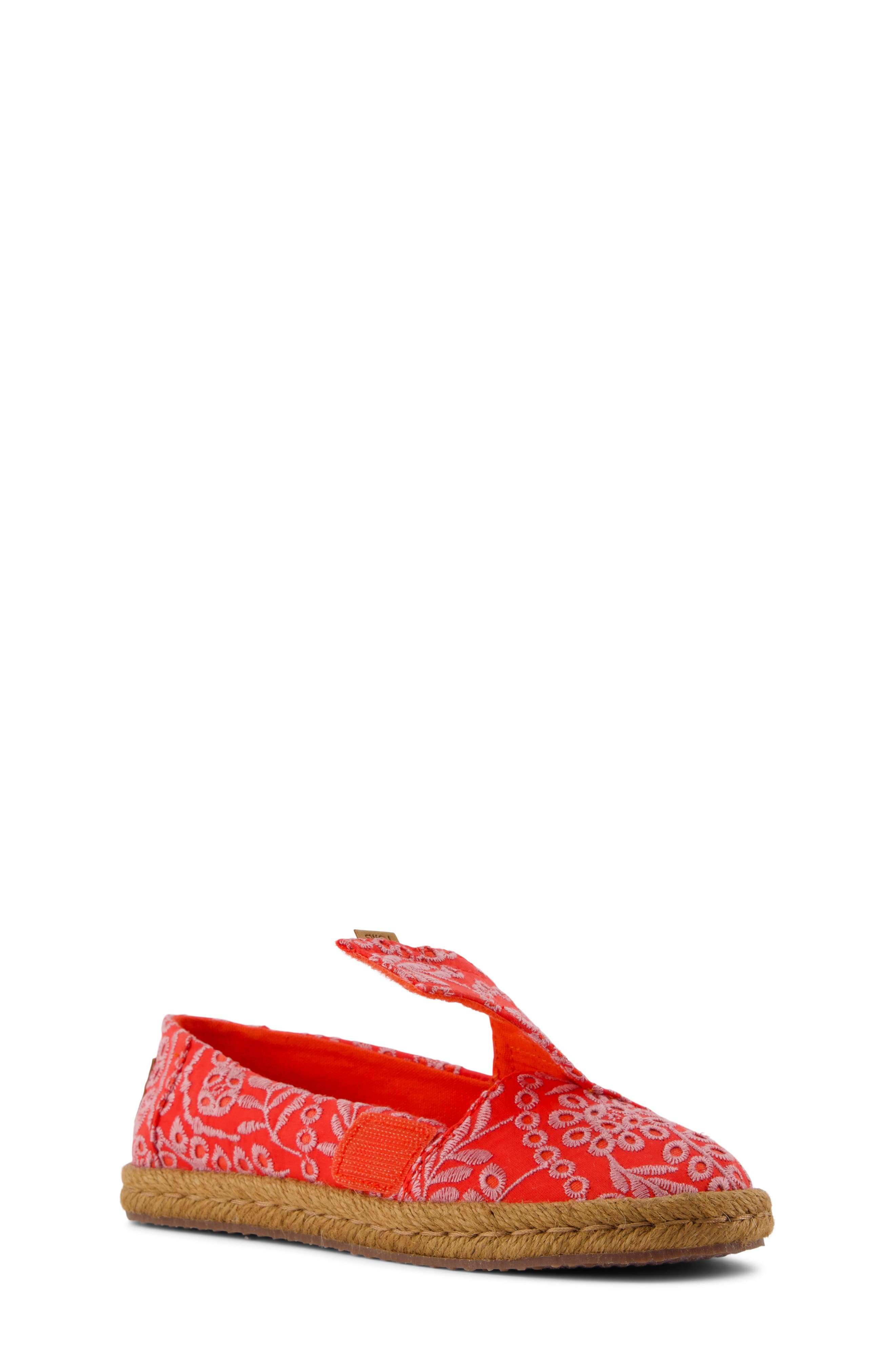 TOMS Kids' Alparagata Rope Sneaker, Alternate, color, Red