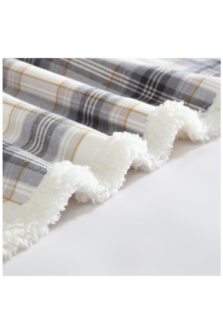 Edgewood Plaid Fleece Throw Blanket, Alternate, color, GREY