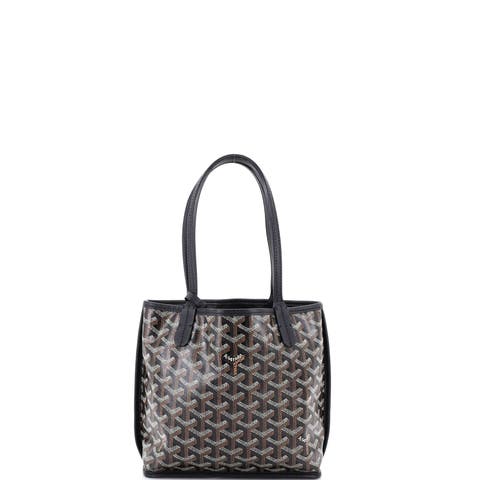 Anjou Reversible Tote Coated Canvas Mini