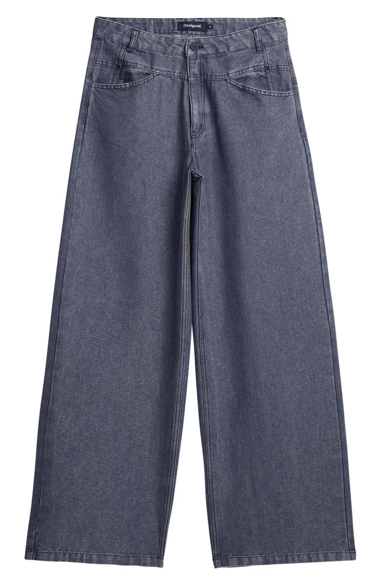 Desigual Wide Leg Jeans, Alternate, color, Grey