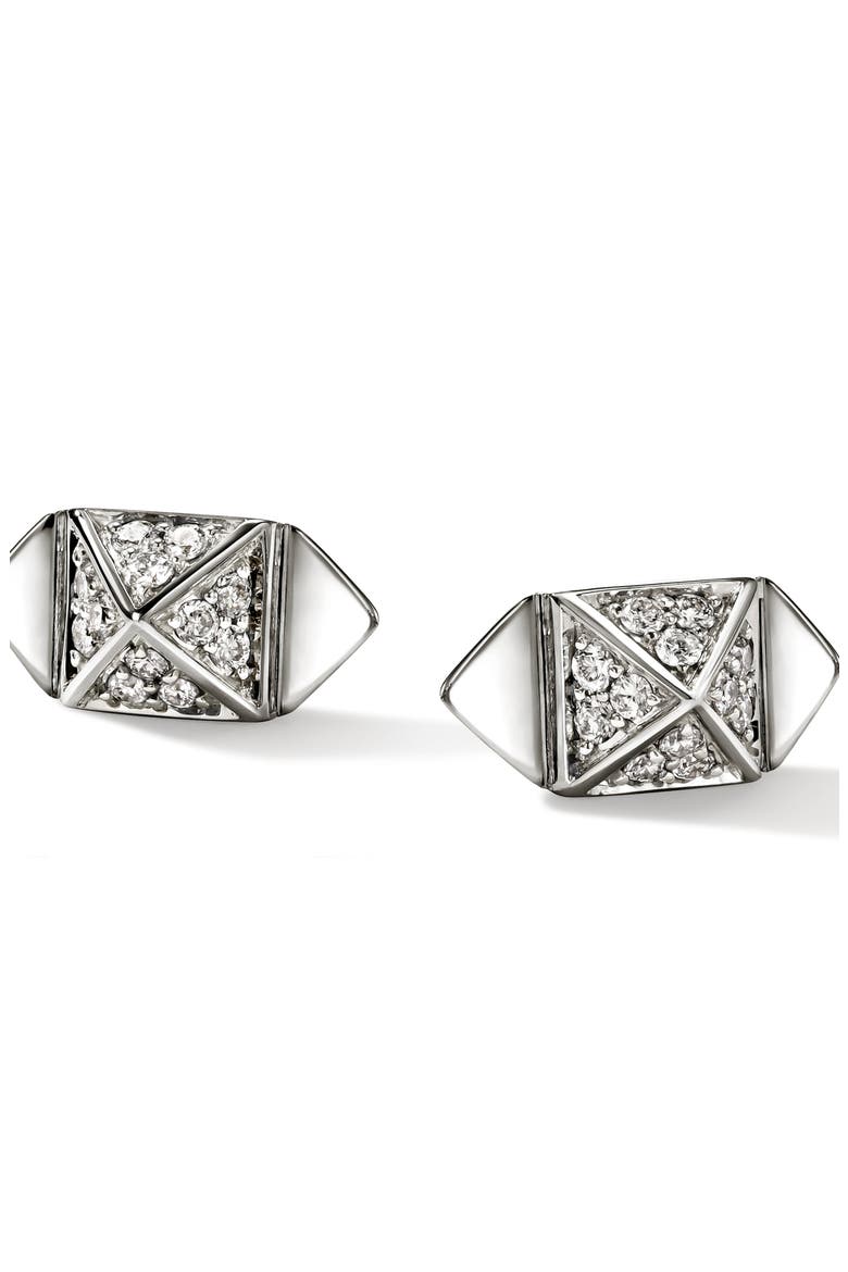 Icon Stud Diamond Stud Earrings, Alternate, color, SILVER