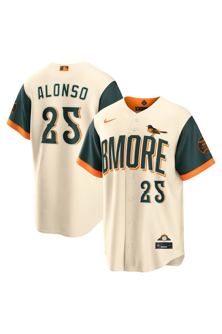 Men's Nike Pete Alonso Cream Baltimore Orioles 2026 City Connect Stadium Jersey, Main, color, Cream