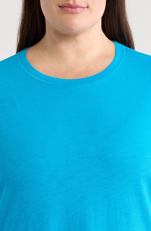 Eileen Fisher Organic Cotton Maxi Dress In Blue
