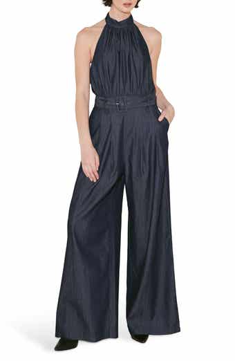 FREEMARKET Halter Neck Denim Jumpsuit