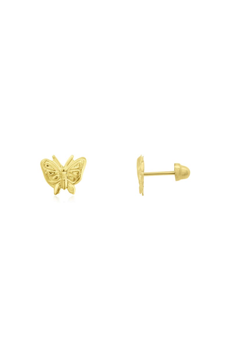The Lovery Fine Jewelry Gold Butterfly Screw Back Stud Earrings, Main, color, Gold