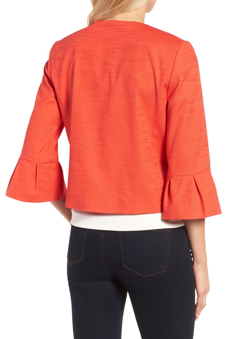 BELL SLEEVE JACKET, Alternate, color, RED POPPY