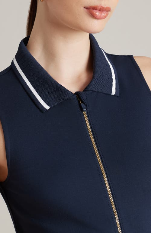 Shop Rhone Pin Ponte Minidress In Navy Blue